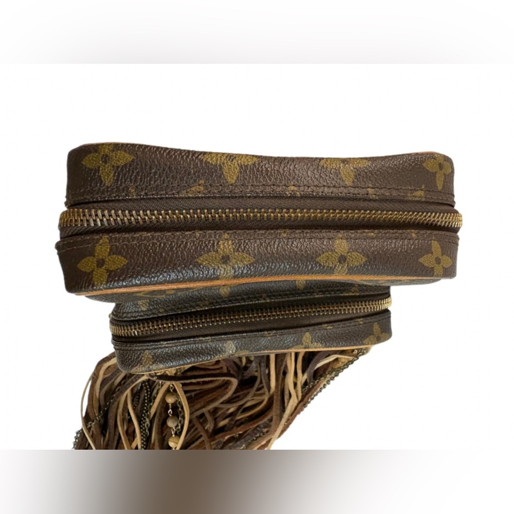Vintage boho Upcycled Louis Vuitton Danube PM with Fringe - Picture 7 of 12